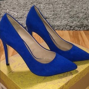 Blue Suede Heels